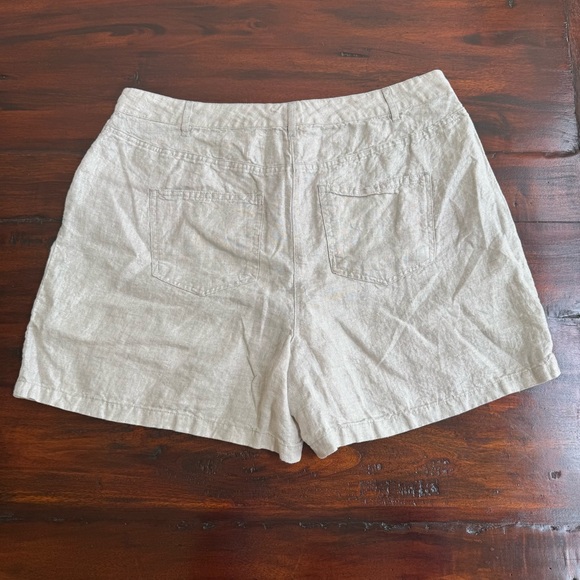NWT Boden Women's 100% Linen Shorts US 12 Regent Pleat Coastal Preppy - Picture 7 of 7